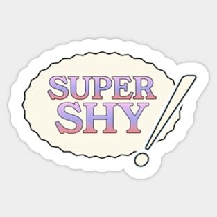 New jeans super shy typography y2k bunny tokki | Morcaworks Sticker